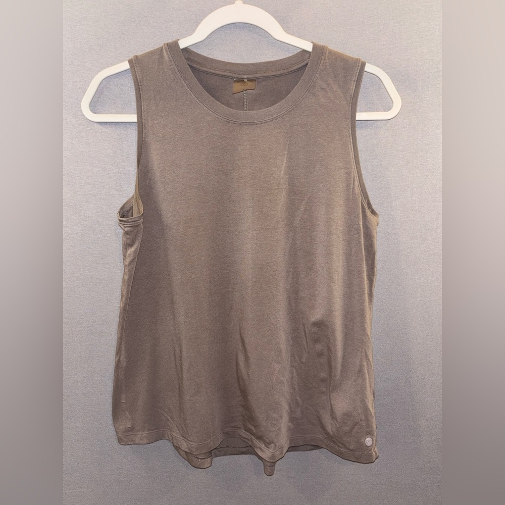 Calia gray brown Sleeveless muscle tank Women's Top size large activewear casual